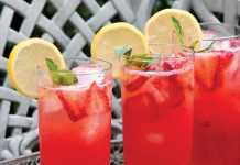 Strawberry-Basil Lemonade Cocktail