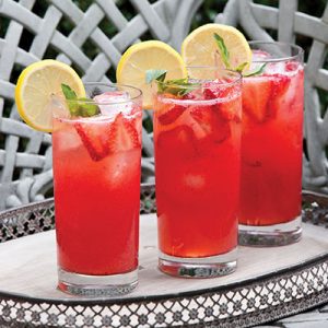 A Creole Easter Lunch  Strawberry-Basil Lemonade Cocktail