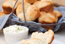 Simple Yeast Rolls with Herb Butter
