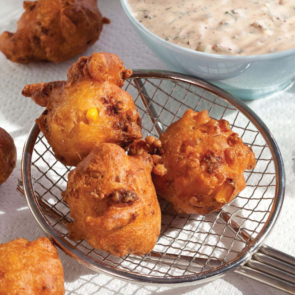 Crawfish and Corn Beignets