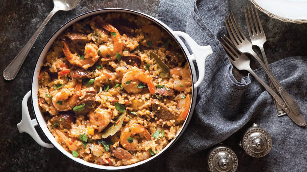Shrimp and Heirloom Tomato Jambalaya