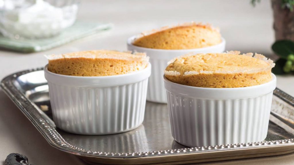 Sweet Potato Soufflés with Thyme Whipped Cream