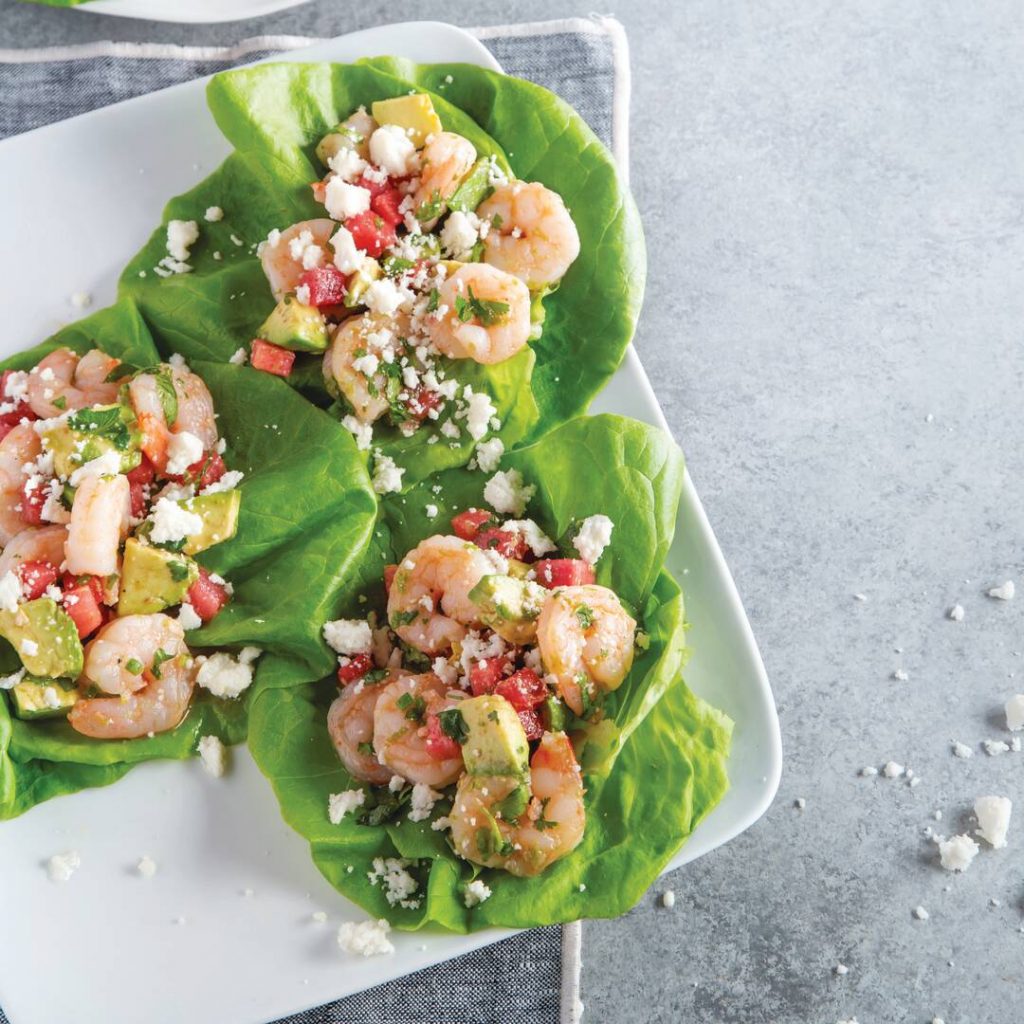 Watermelon-Shrimp Avocado Salad