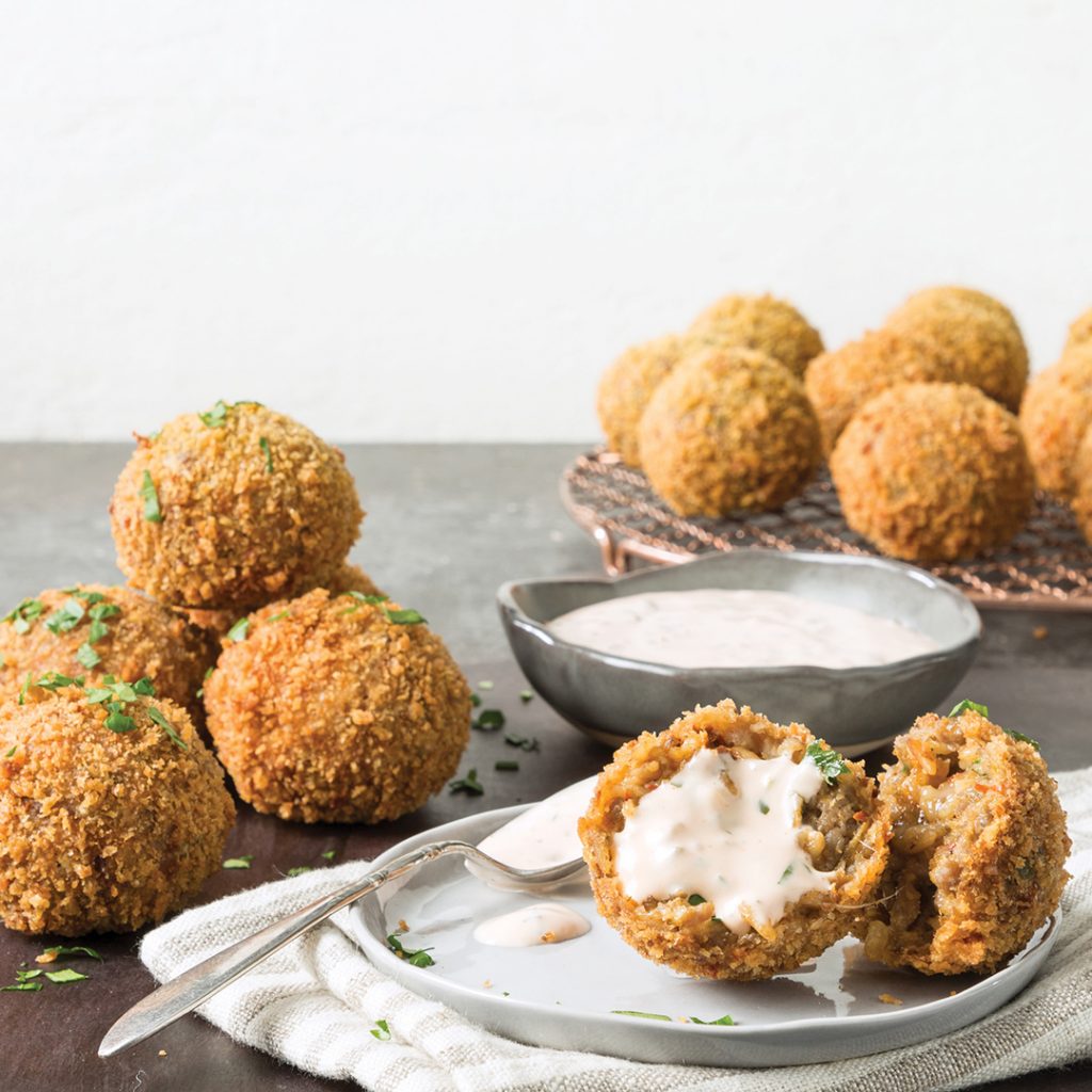 Jambalaya Fritters with Rémoulade Sauce
