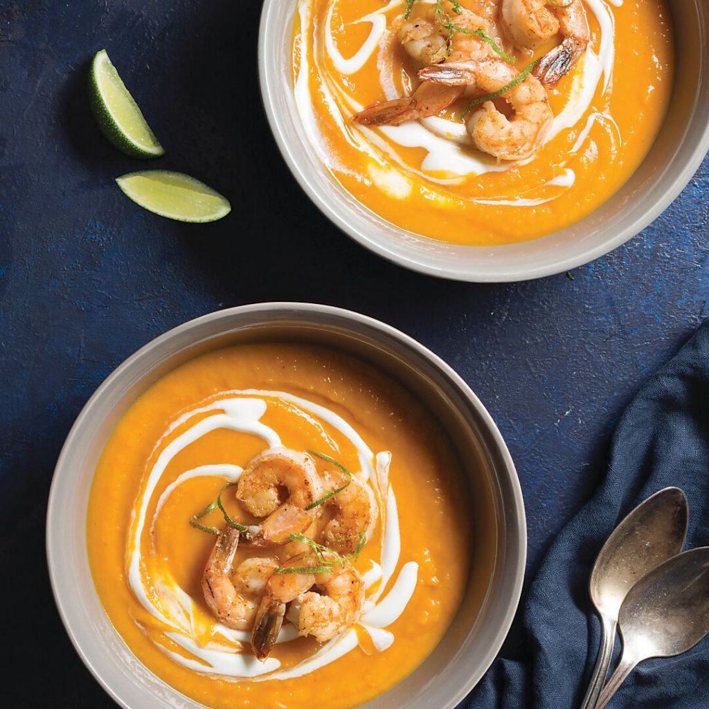 Curried Sweet Potato and Shrimp Soup
