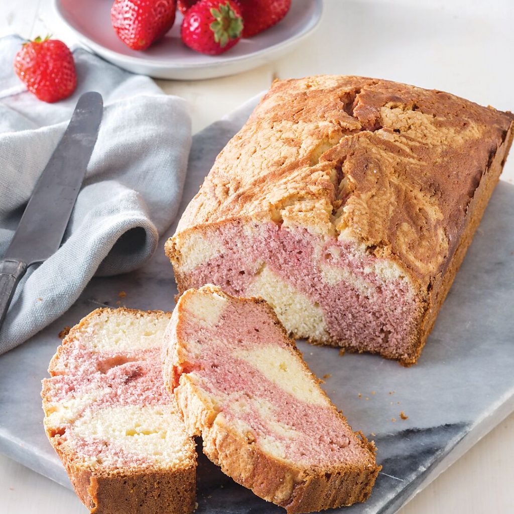 Marbled Strawberry Pound Cake