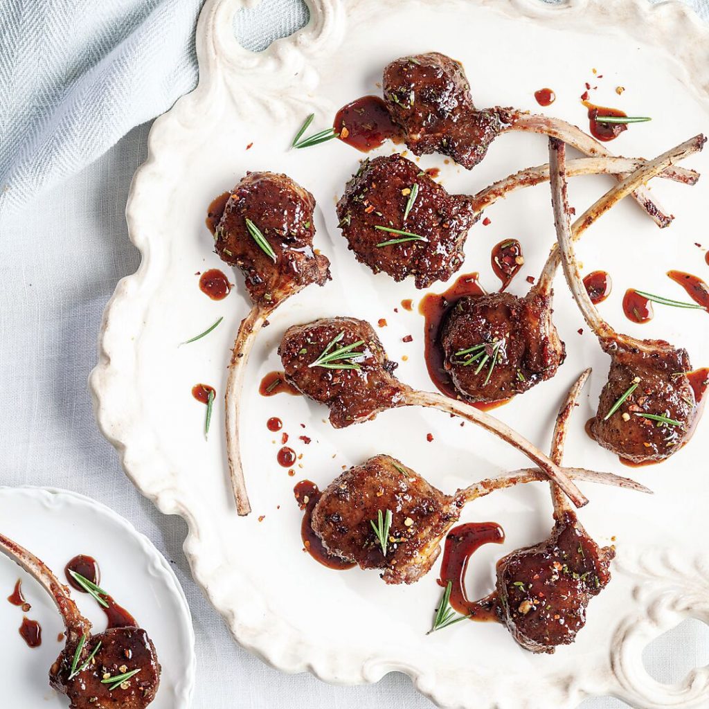 Cane Syrup-Glazed Lamb Lollipops