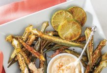 Oven-Roasted Okra with Smoky Dipping Sauce