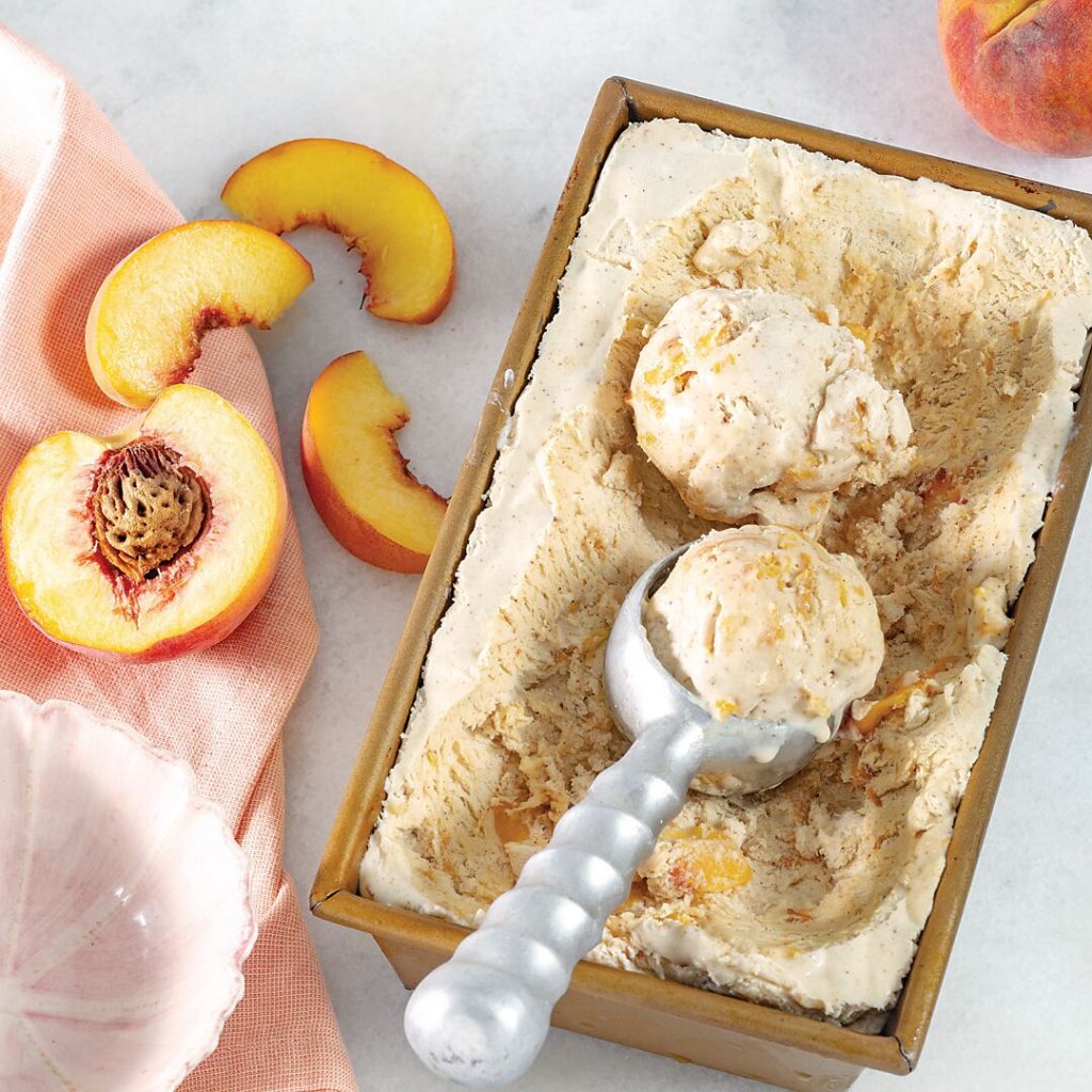 No-Churn Peaches Foster Ice Cream