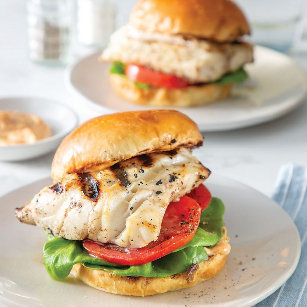 Seared Grouper Sandwiches with Chipotle Mayo