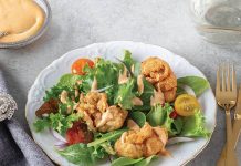 Fried Oyster Salad with Spicy Rémoulade Dressing