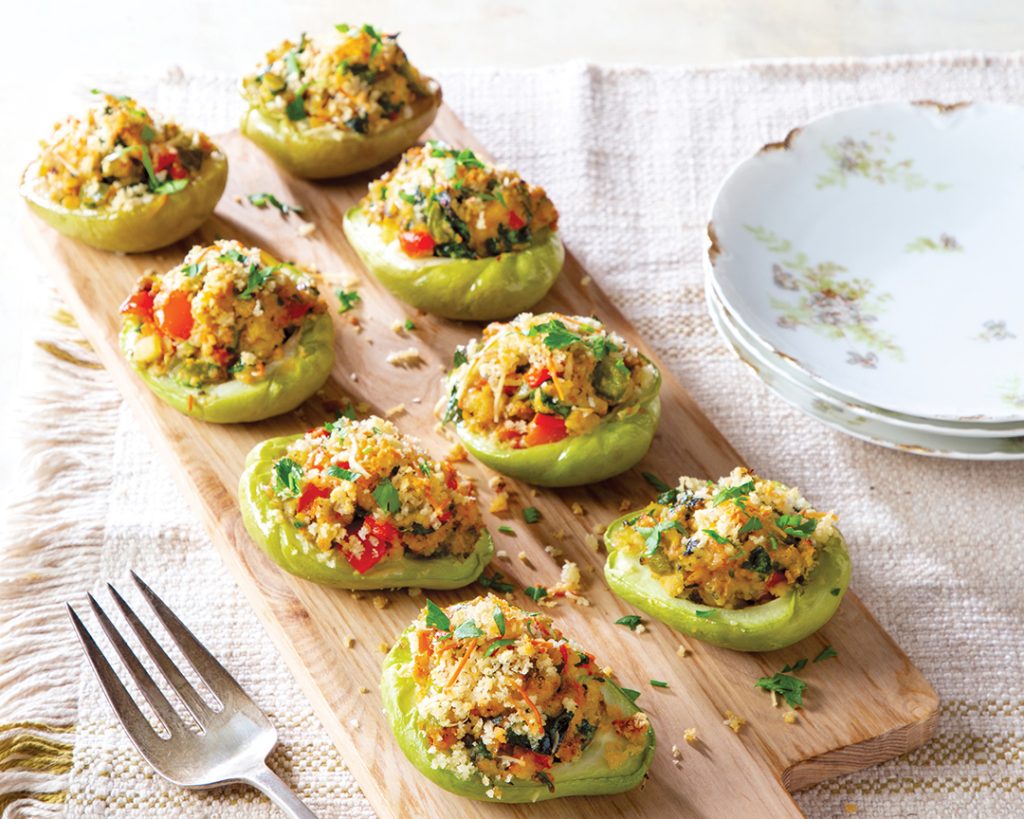 Oyster Dressing-Stuffed Mirlitons