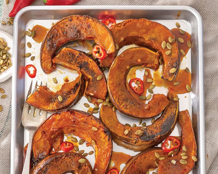 Sweet and Spicy Cane Syrup-Roasted Pumpkin