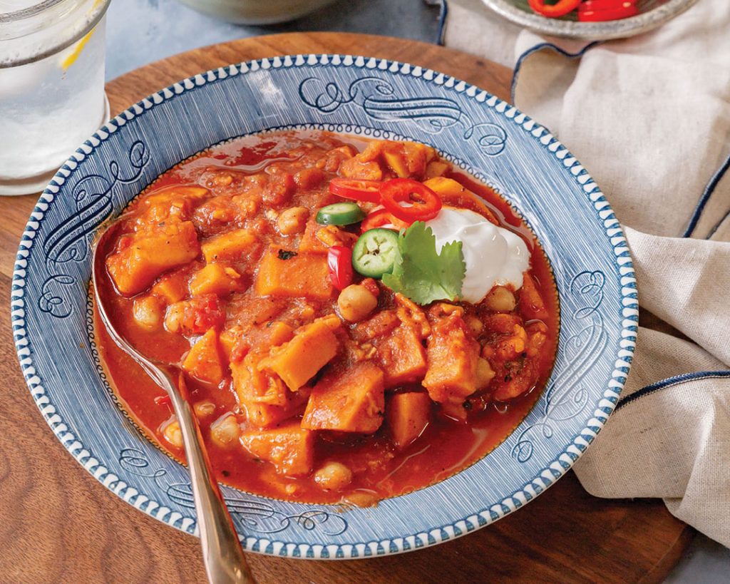 Cajun Spiced Sweet Potato Chili