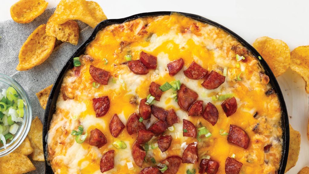 Cheesy Andouille Dip