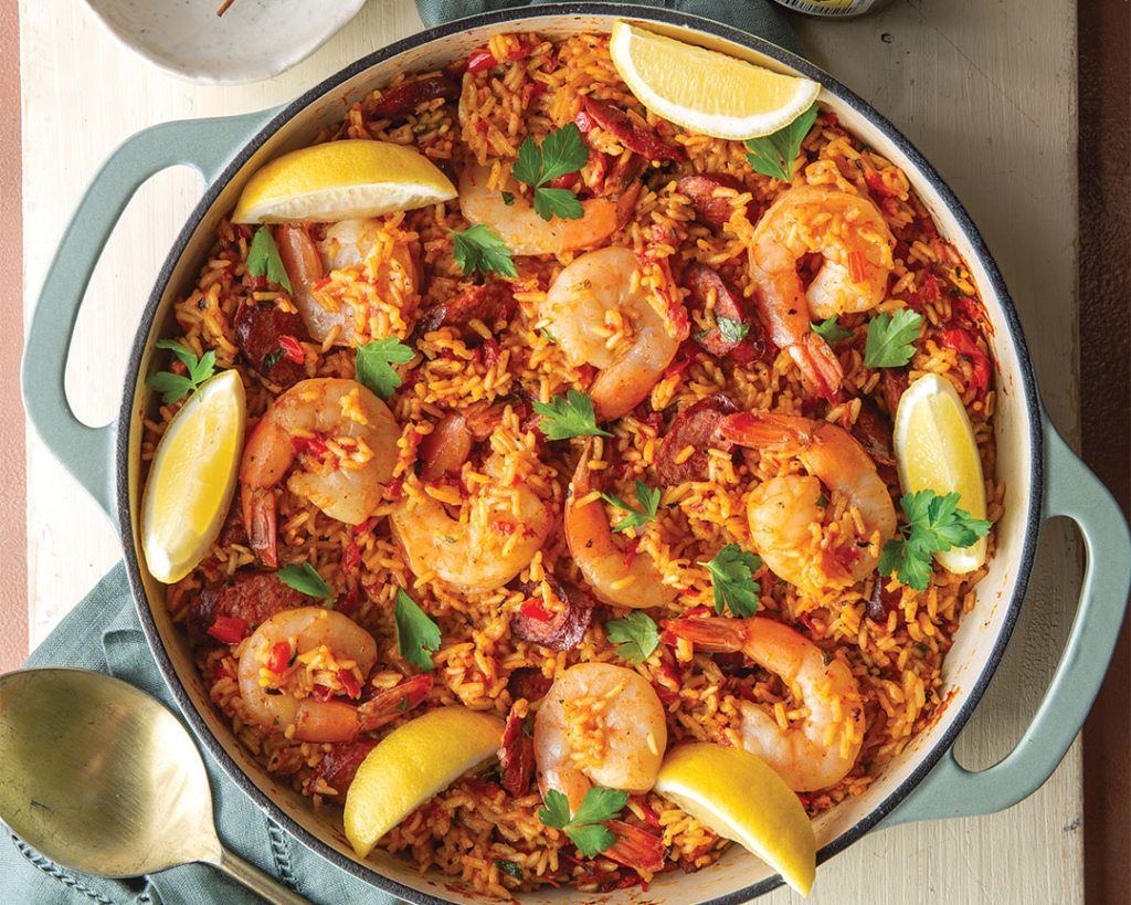 Smoked Sausage and Shrimp Paella