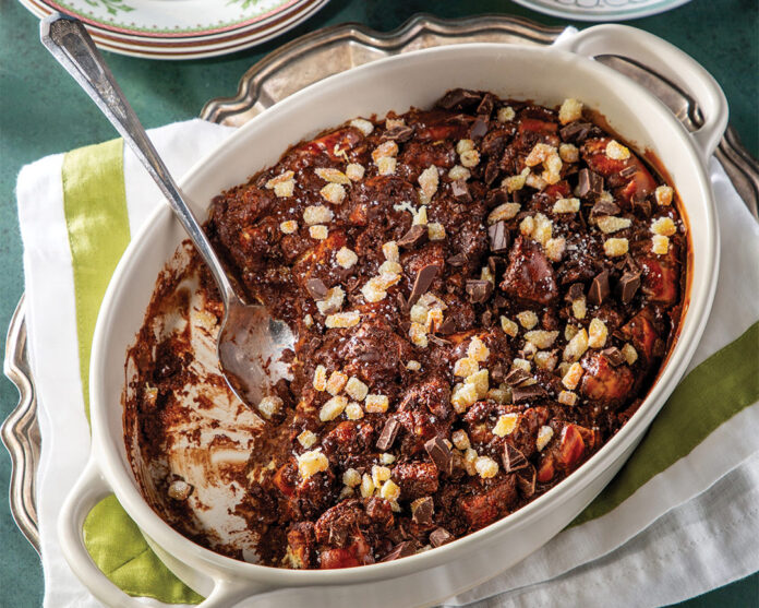 Dark Chocolate Orange Bread Pudding