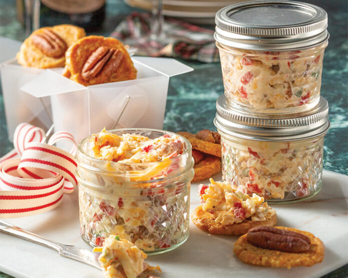 Pecan-Cheese Crackers with Pimiento Cheese