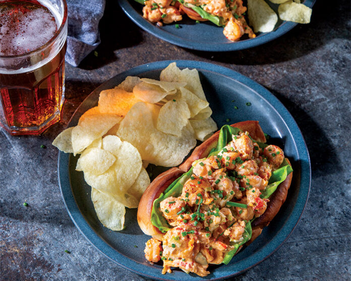 crawfish rolls: Buttery hot dog buns overflow with Cajun crawfish, crisp veggies, and fiery remoulade for a handheld taste of Louisiana heaven.
