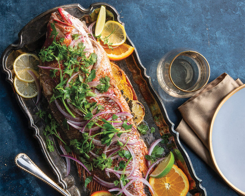 Roasted Whole Snapper with Citrus and Herbs - Louisiana Cookin'