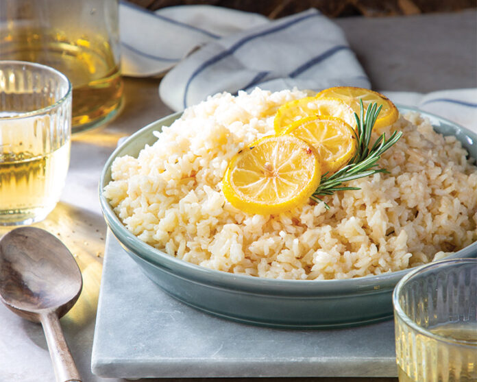 Infuse your table with aromatic Lemon-Rosemary Rice! This flavorful side dish is the perfect complement to any meal, especially if seafood is on the menu.