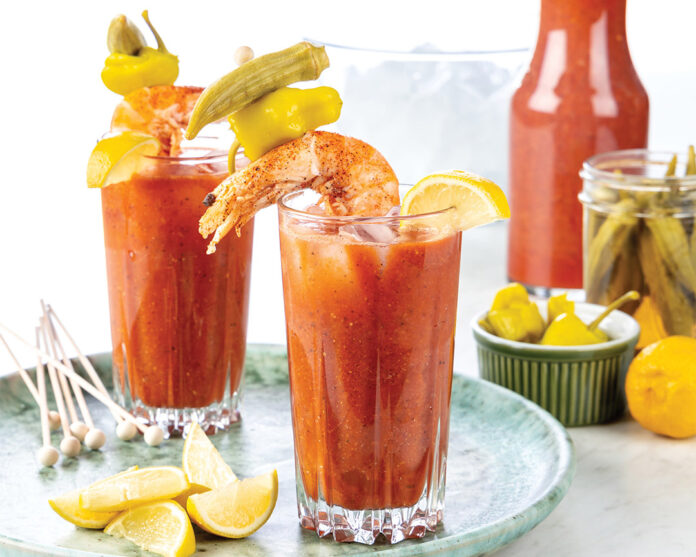 Roasted Red Pepper Bloody Marys