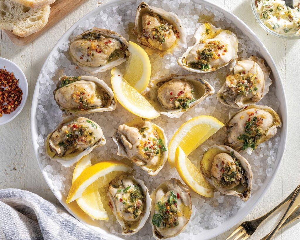 Grilled Oysters with Swamp Butter