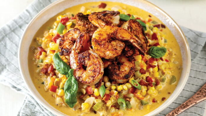 Cajun Shrimp and Corn Maque Choux