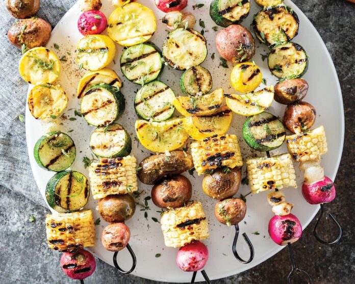 Vegetable Kabobs with Dill Marinade
