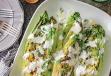 Grilled Romaine Salad with Buttermilk Herb Dressing Grilled Romaine