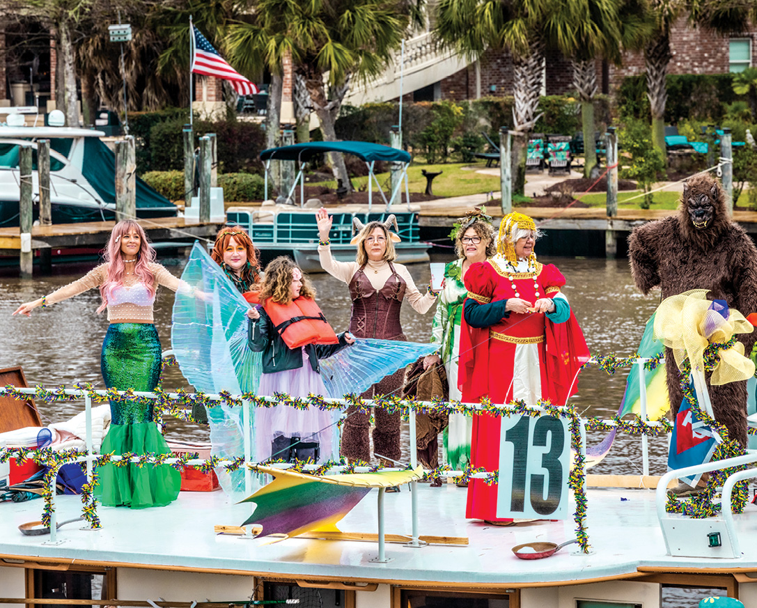 Set Sail for Mardi Gras Magic: The Krewe of Tchefuncte Boat Parade Brings Festive Fun to Madisonville - Louisiana Cookin' By: Daniel Schumacher Photos courtesy of Visit the Northshore The Krewe of Tchefuncte Boat Parade in Madisonville is a vibrant twist on the traditional Mardi Gras festivities celebrated throughout Louisiana. A picturesque town nestled along the Tchefuncte River on Lake Pontchartrain’s Northshore, Madisonville has become known for this colorful and lively event. Unlike the more 