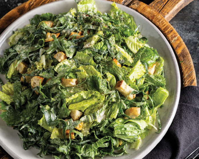 Collard Green Caesar Salad