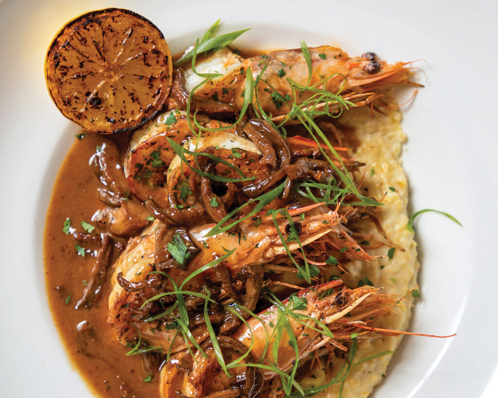 Texas BBQ Shrimp & Creamy Jalapeño Grits