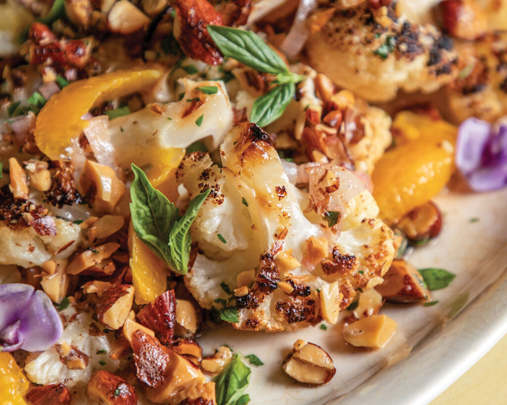 Roasted Cauliflower Amandine