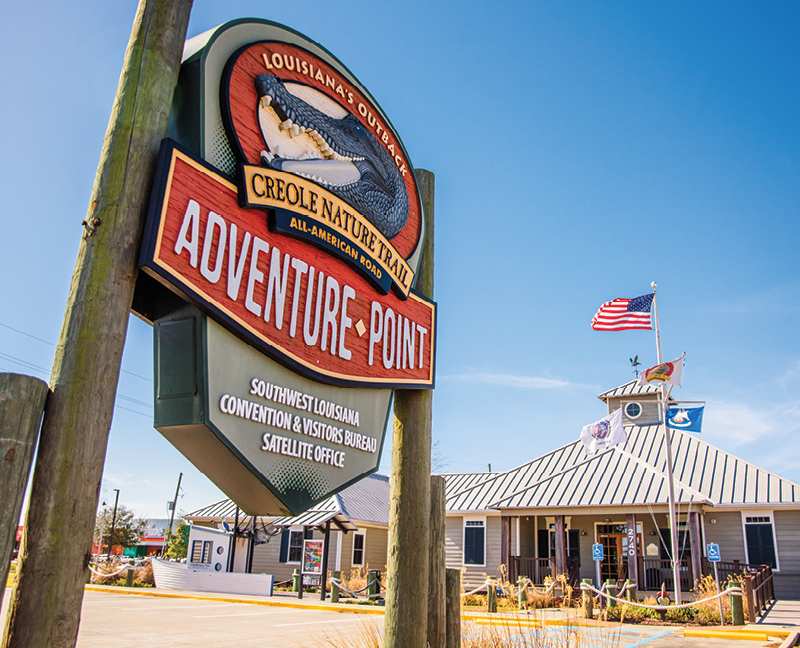 Experience Southwest Louisiana’s Creole Nature Trail: Scenic Byways and Coastal Wonders - Louisiana Cookin' Story by Daniel Schumacher Photos courtesy of Kathryn Shea and Grosse Savanne Before summer settles in in earnest, treat yourself to the trip of a lifetime down southwest Louisiana’s breathtaking Creole Nature Trail. The rambling 180-mile scenic byway weaves its way through wetlands and preserves as it meanders toward the Gulf. Along the way, you’ll adventure point sign