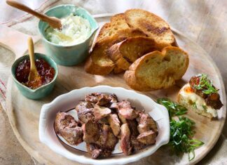 Seared Chicken Livers with Pepper Jelly Chicken Livers