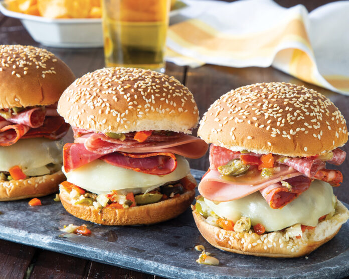 Muffuletta Burgers