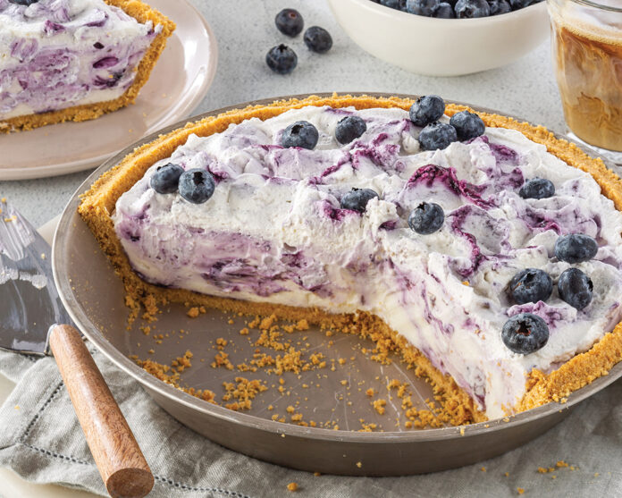 Frozen Blueberry Cream Pie