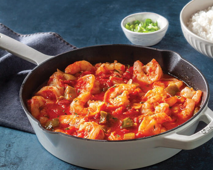 Shrimp Creole with Slow-Roasted Tomatoes