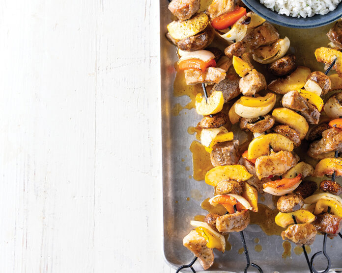 Peach-Glazed Venison Kabobs