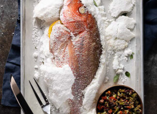 Salt-Crusted Fish with Olive Salsa Salt-Crusted Fish