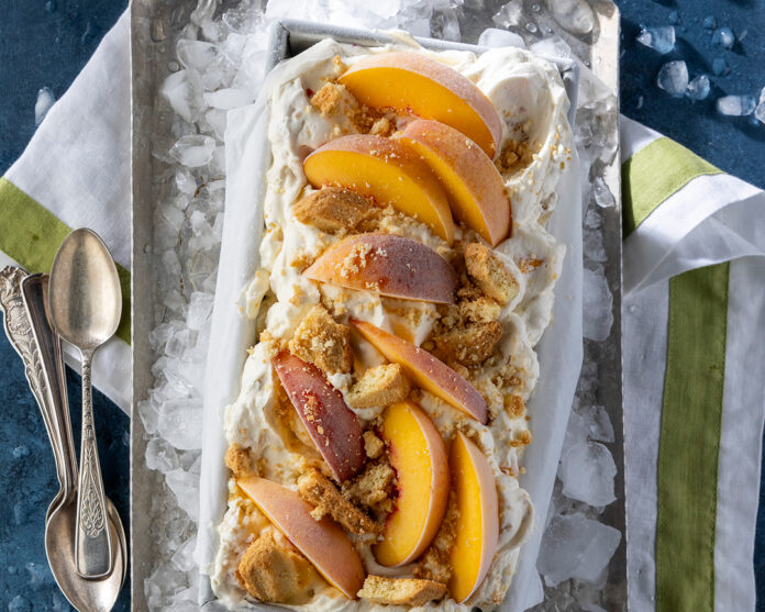 No-Churn Peach Ice Cream