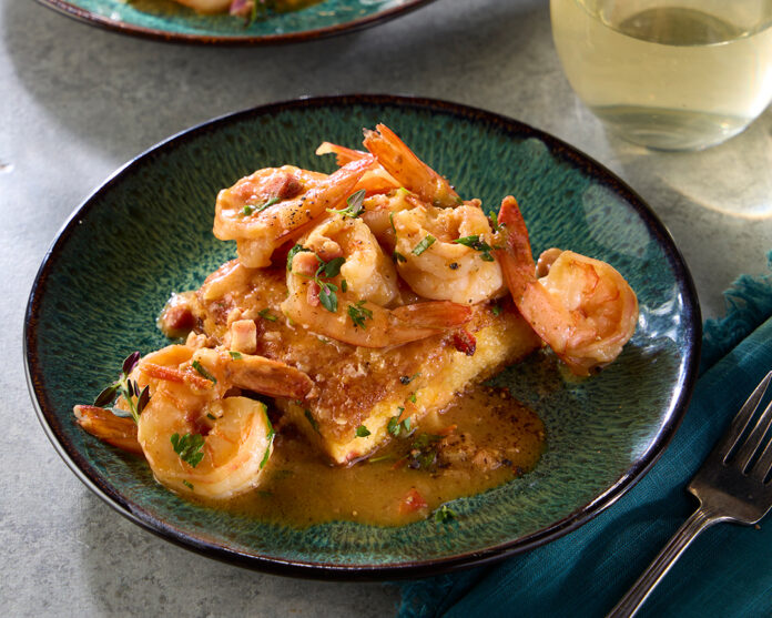 Shrimp and Pimiento Cheese Grits Cakes