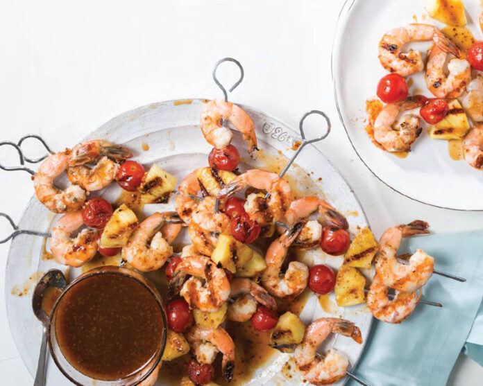 Sweet and Spicy Shrimp Skewers