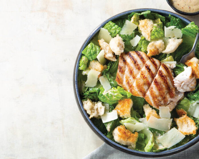 Creole Caesar Salad with Grilled Red Snapper