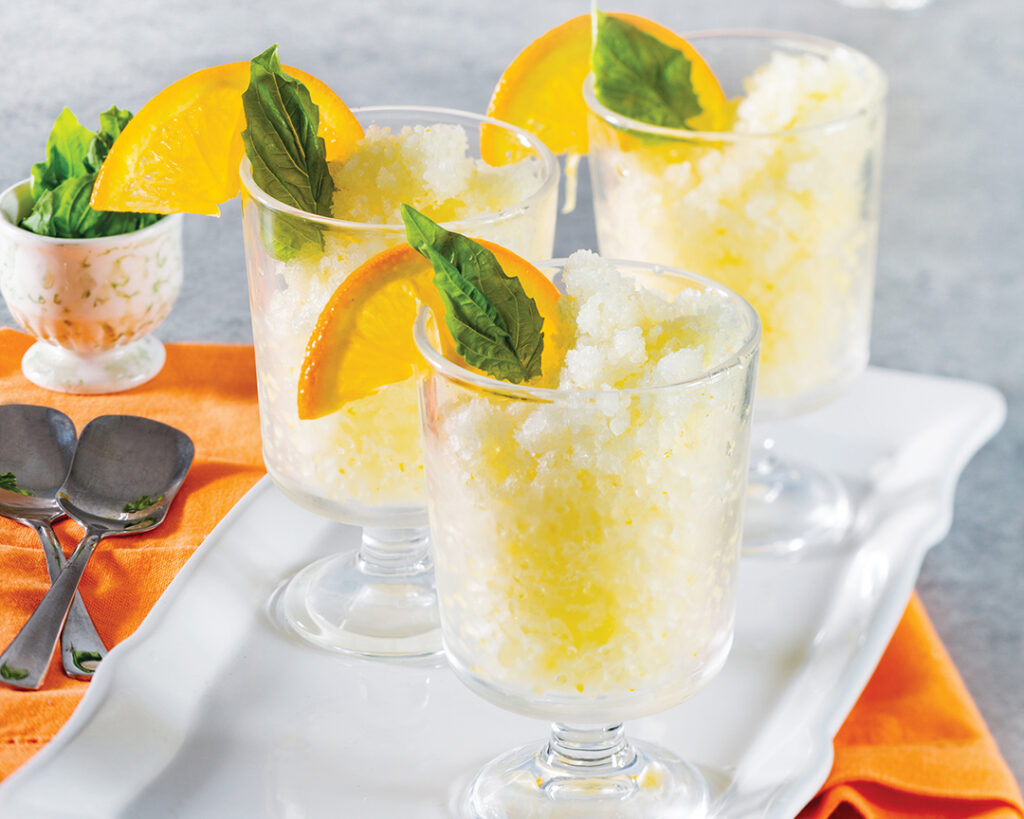 Orange-Basil Granita