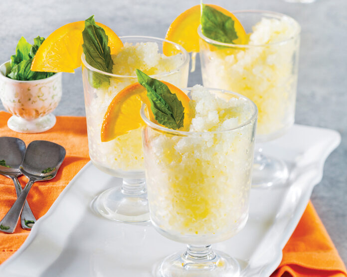 Orange-Basil Granita