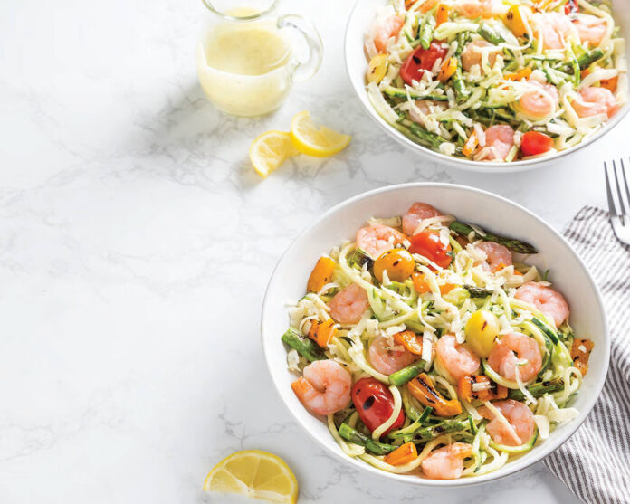 Zucchini Noodle & Shrimp Salad