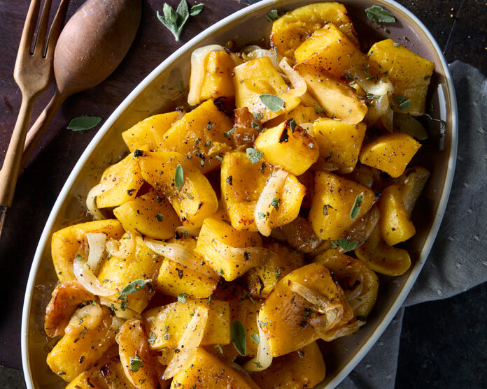 Sorghum Roasted Winter Squash and Apples