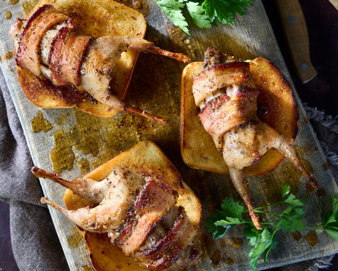 Bacon-Wrapped Quail